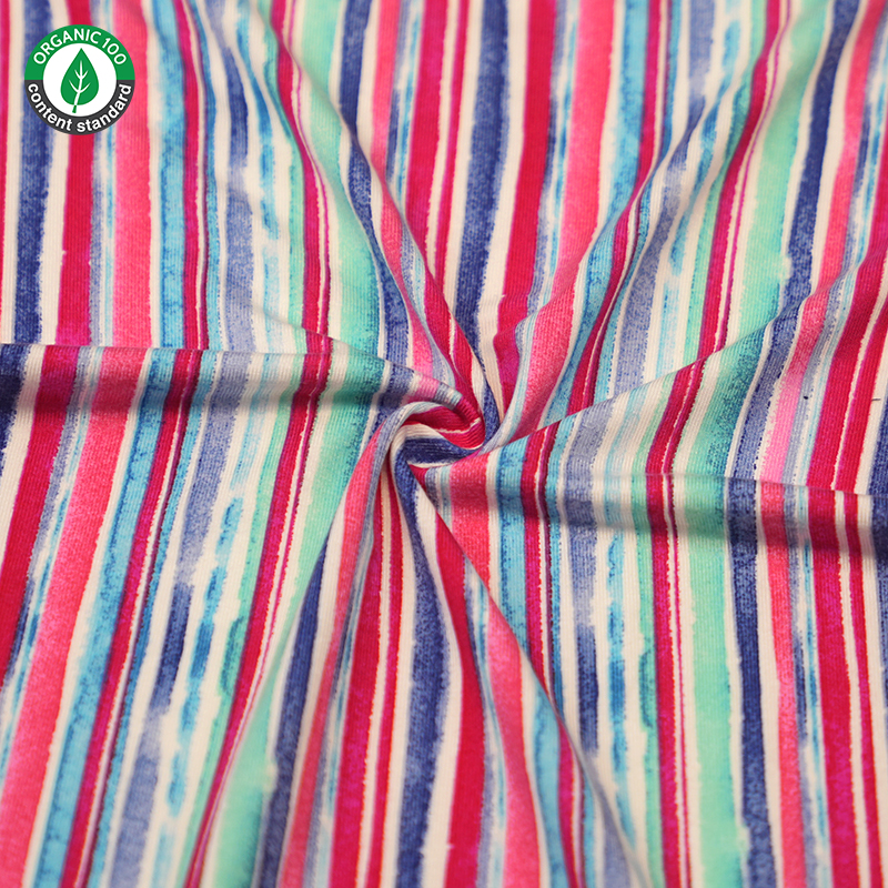 Органический бамбук/Spandex Printed Jersey ткань